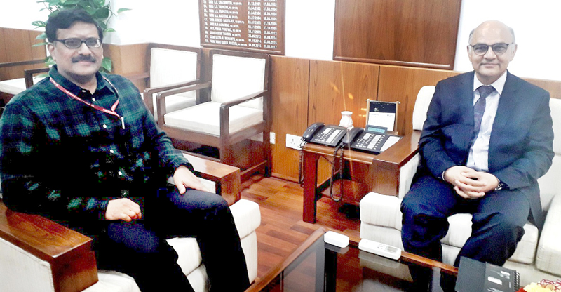 Advisor K K Sharma during meeting with Union Secretary. Advisor K K Sharma during meeting with Union Secretary.