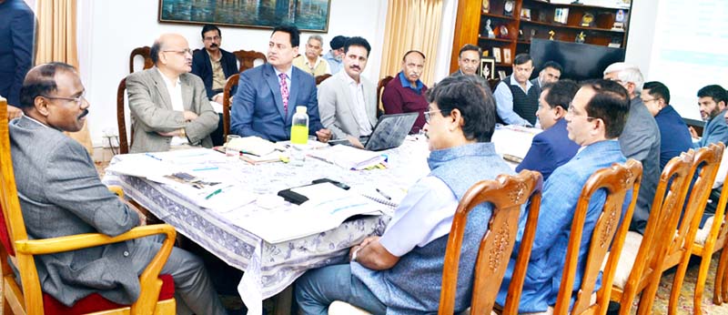 Lieutenant Governor Girish Chandra Murmu chairing a meeting in Jammu on Thursday. Lieutenant Governor Girish Chandra Murmu chairing a meeting in Jammu on Thursday.