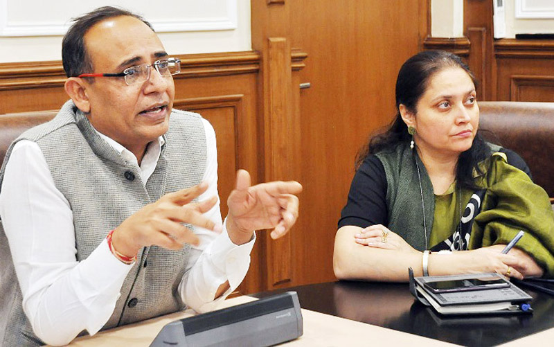 Principal Secretary Planning Rohit Kansal chairing a meeting on Tuesday. Principal Secretary Planning Rohit Kansal chairing a meeting on Tuesday.