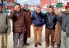 JKTDC retired employees protesting in Srinagar on Saturday. -Excelsior/Shakeel