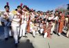 The team of Sainik School Nagrota posing for a photograph after winning 3rd position in North Zone School Band Competition held at Shimla.