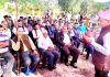 BJP senior leader and ex MLC, Vibodh Gupta addressing a meeting at Keri in Rajouri on Sunday.
