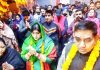 JMC Mayor & Dy Mayor alongwith devotees taking out Prabhat Pheri on Sunday.
