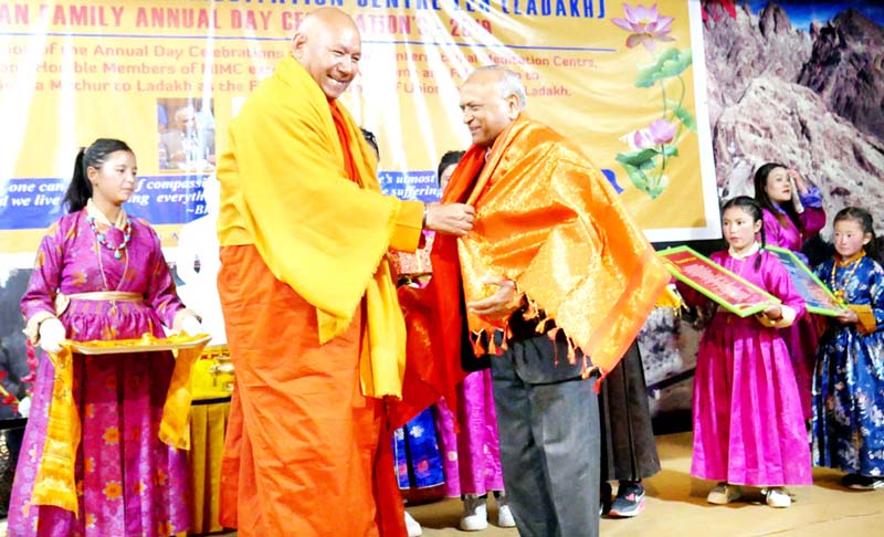 LG R.K Mathur being felicitated at MIMC Devachan Family annual day celebration on Sunday. LG R.K Mathur being felicitated at MIMC Devachan Family annual day celebration on Sunday.