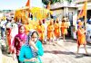 Nagar Kirtan being taken out in Kathua on Sunday. -Excelsior/Pardeep