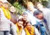 Former Minister, Sat Sharma, kick starting construction of library at Karan Nagar on Monday.