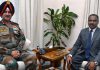Lt Governor and Army Commander during meeting on Monday.