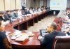 Secretary RDD Sheetal Nanda chairing a meeting on Tuesday.