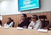 Ankur Sharma, Chairman IkkJutt Jammu speaking at a seminar in New Delhi on Sunday.