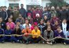 Players posing along with chief guest and other dignitaries during the inaugural ceremony of Tug of War Championship.