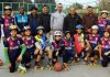 J&K Roll Ball team posing along with dignitaries and officials before leaving for Guwahati.