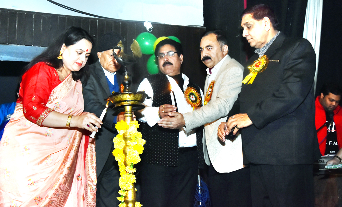 Chief guest and other dignitaries lighting ceremonial lamp during Annual Day celebration at Scientia International School. Chief guest and other dignitaries lighting ceremonial lamp during Annual Day celebration at Scientia International School.
