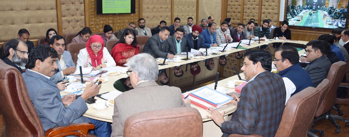 FC Finance A K Mehta chairing a meeting on Wednesday. FC Finance A K Mehta chairing a meeting on Wednesday.