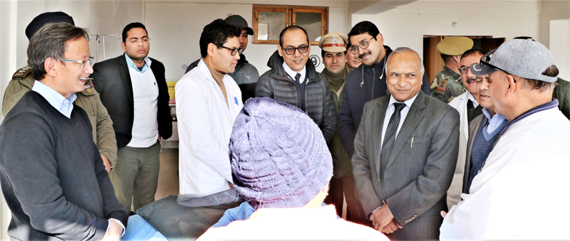 LG R.K Mathur during visit to SNM Hospital Leh. LG R.K Mathur during visit to SNM Hospital Leh.