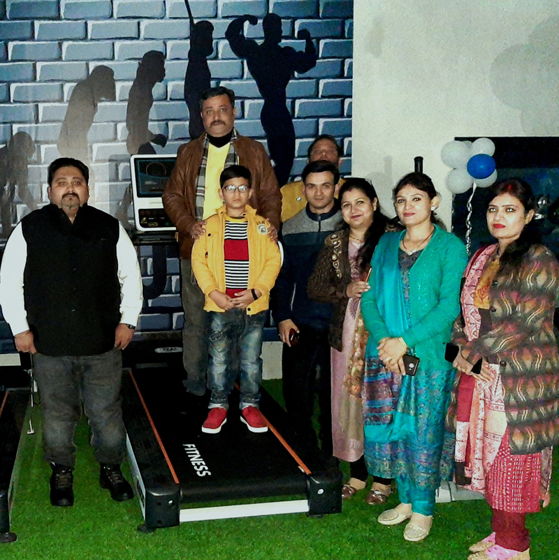 Chairman Team Jammu, Zorawar Singh Jamwal and others posing for group photograph after inaugurating Gym at Nagrota-Jagti Road in Jammu. Chairman Team Jammu, Zorawar Singh Jamwal and others posing for group photograph after inaugurating Gym at Nagrota-Jagti Road in Jammu.