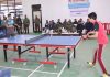 Players in action during match at Indoor Sports Hall Udhampur.