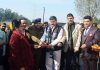 Member Parliament Jugal Kishore Sharma inaugurating Annual Day at National Model Academy in Jammu.