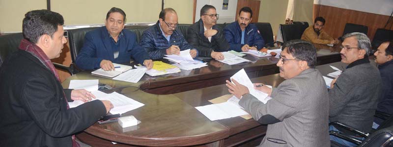 Divisional Commissioner Jammu Sanjeev Verma chairing a meeting on Monday. Divisional Commissioner Jammu Sanjeev Verma chairing a meeting on Monday.