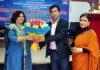 Bouquet presentation during children’s Thematic Quiz organised by AIR Jammu.