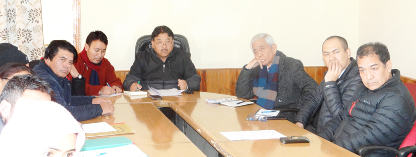 CEC Leh chairing a meeting to discuss grievances & demands of Ladakh Colleges students. CEC Leh chairing a meeting to discuss grievances & demands of Ladakh Colleges students.