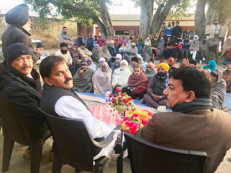 NPP leaders during a public meeting on Wednesday. NPP leaders during a public meeting on Wednesday.