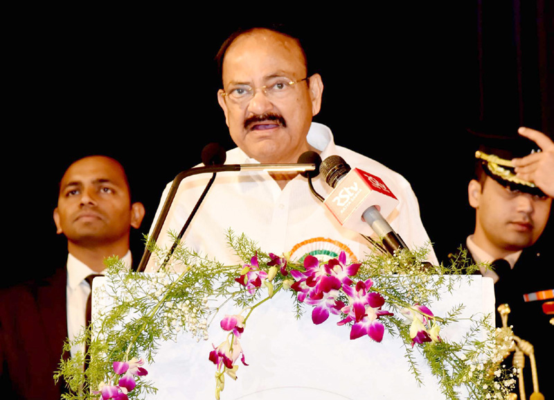 The Vice President, M. Venkaiah Naidu addressing the gathering at the inauguration of the Birth Centenary Celebrations of Dr. Marri Channa Reddy, in Hyderabad on Sunday. The Vice President, M. Venkaiah Naidu addressing the gathering at the inauguration of the Birth Centenary Celebrations of Dr. Marri Channa Reddy, in Hyderabad on Sunday.