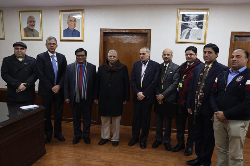 Dignitaries during signing of MoU between IIM Jammu and Dr Ambedkar International Centre at New Delhi on Monday. Dignitaries during signing of MoU between IIM Jammu and Dr Ambedkar International Centre at New Delhi on Monday.