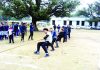 Tug of War players in action during Inter Panchayat competition in Jammu.