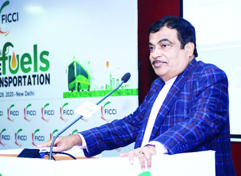 Union Minister for Road Transport & Highways and Micro, Small & Medium Enterprises, Nitin Gadkari addressing at the inauguration of the Conference on Future Fuels for Transportation, in New Delhi on Wednesday. Union Minister for Road Transport & Highways and Micro, Small & Medium Enterprises, Nitin Gadkari addressing at the inauguration of the Conference on Future Fuels for Transportation, in New Delhi on Wednesday.