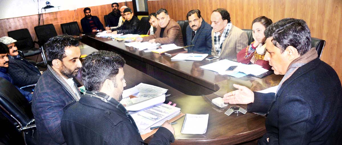 Divisional Commissioner Sanjeev Verma chairing a meeting in Jammu on Tuesday. Divisional Commissioner Sanjeev Verma chairing a meeting in Jammu on Tuesday.