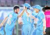 Indian players celebrating victory against Australia during U-19 World Cup at Portchefstroom in South Affrica.