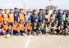 Winners posing along with officials at Mini Stadium, Parade in Jammu.