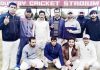 Jubilant Royal Cricket Club players posing for a group photograph after scripting win on Sunday.