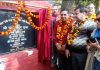 Mayor JMC Chander Mohan Gupta along with other dignitaries inaugurating “Open Air Gym” at Rehari Colony on Sunday.