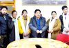 UT Ladakh team players posing for photograph with Chairman/Chief Executive Councillor, LAHDC, Leh Gyal P Wangyal.