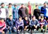 Athletes posing for a group photograph before leaving for Telangana.
