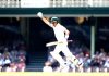 Marnus Labuschagne punches the air as he reaches his double century.