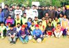 Football players, who took part in selection trials for 2nd Division I-League team by NGR FC at JU ground, Jammu on Friday.