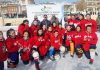 Ladakh Ice Hockey Team posing for a group photograph after winning the title. — Excelsior / Morup Stanzin