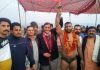 Chief guest declaring winner of Dhara-Ardhan Dangal at Mera Mandrian, Akhnoor in Jammu.