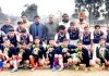 Winners of Inter-Block Football Tournament posing along with officials and organisers in Jammu.
