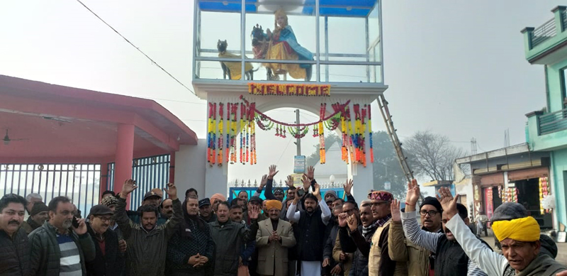 Devotees during the unveiling of idol of 'Data Ranpat Dev Ji' at Birpur on Saturday. Devotees during the unveiling of idol of 'Data Ranpat Dev Ji' at Birpur on Saturday.