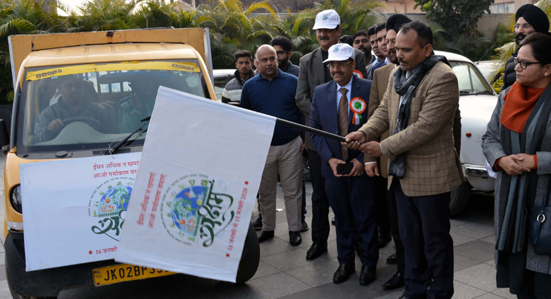 Secretary, FCS&CA PK Pole flagging of awareness campaign in Jammu on Thursday. Secretary, FCS&CA PK Pole flagging of awareness campaign in Jammu on Thursday.