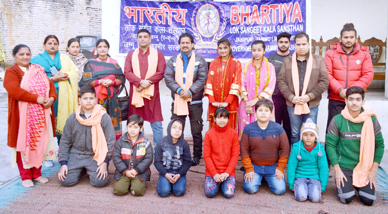 Artists posing for a group photograph after staging the Musical Play ‘Clean India-Green India’. Artists posing for a group photograph after staging the Musical Play ‘Clean India-Green India’.