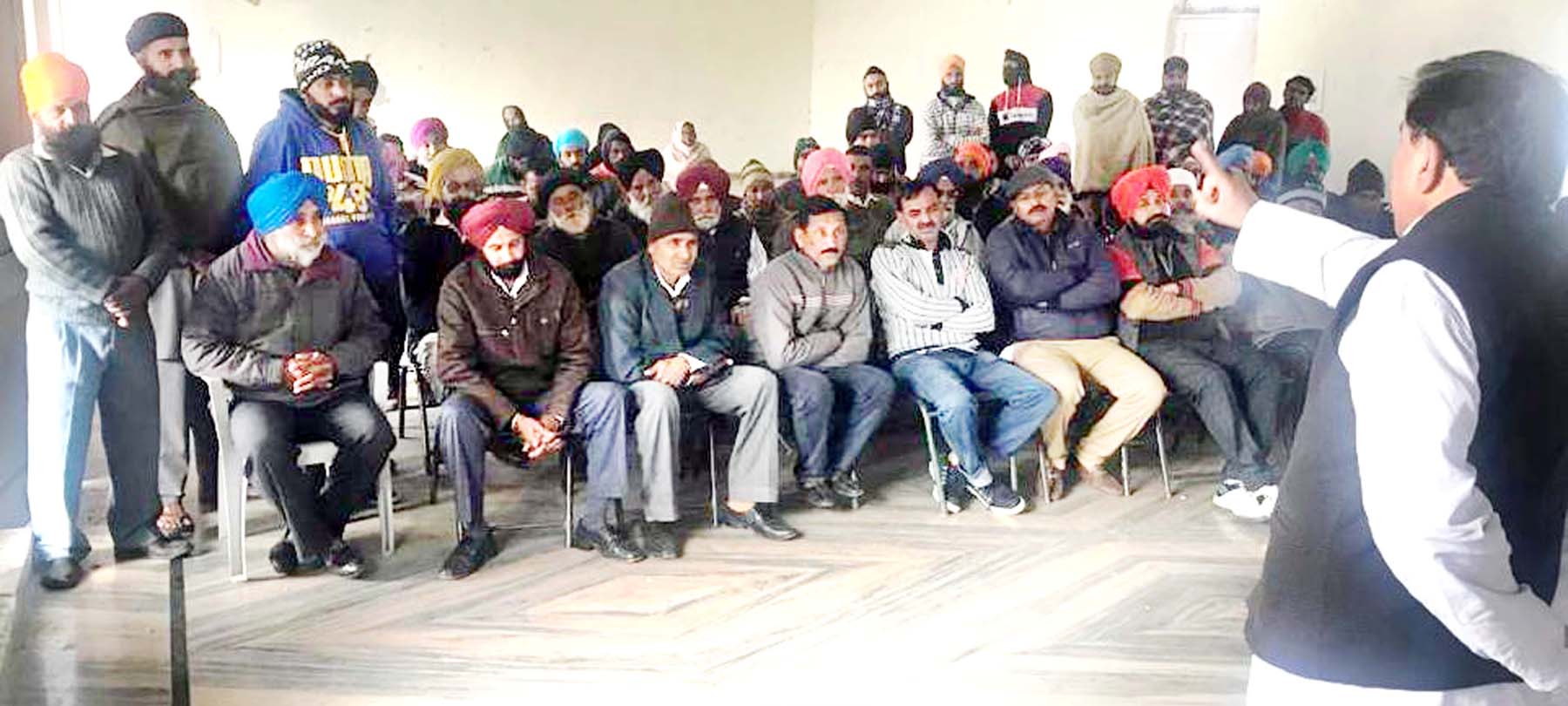 NPP leader Harshdev Singh addressing party workers in Jammu. NPP leader Harshdev Singh addressing party workers in Jammu.