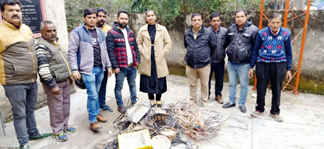 JPDCL inspection squad posing with seized electric wires and heaters. JPDCL inspection squad posing with seized electric wires and heaters.