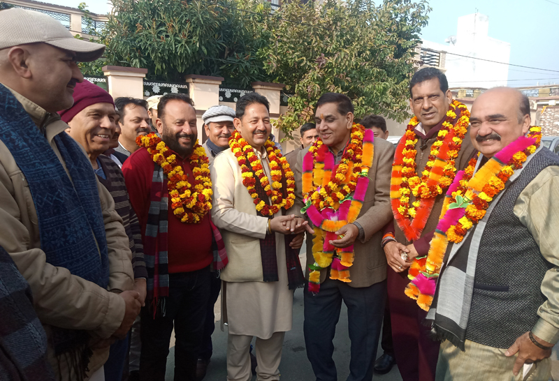 JMC Mayor, Chander Mohan Gupta during a visit to Gangyal area in Jammu on Thursday. JMC Mayor, Chander Mohan Gupta during a visit to Gangyal area in Jammu on Thursday.