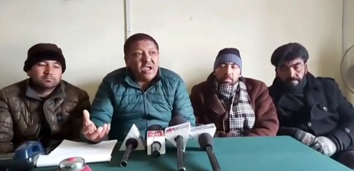 Members of DCC Kargil interacting with media persons. -Excelsior/Basharat Ladakhi Members of DCC Kargil interacting with media persons. -Excelsior/Basharat Ladakhi