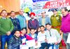 Winners of Winter Games posing along with chief guest and other dignitaries in Kishtwar.