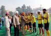 Deputy Vice President HDFC, Parvinder Singh interacting with Hockey players at KK Hakhu Hockey Stadium, Jammu.